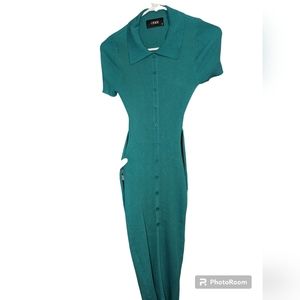 Green Body-Con Midi Dress